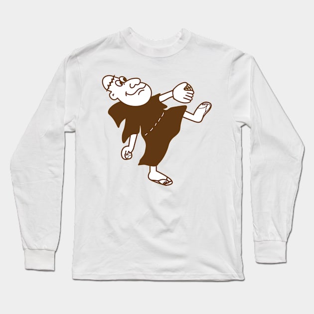 Pitching Friar Long Sleeve T-Shirt by StickyHenderson